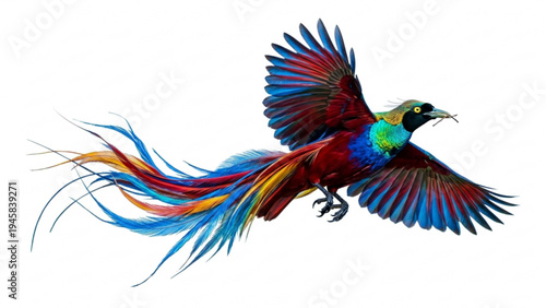 Vibrant Colorful Macaw Parrot Flying