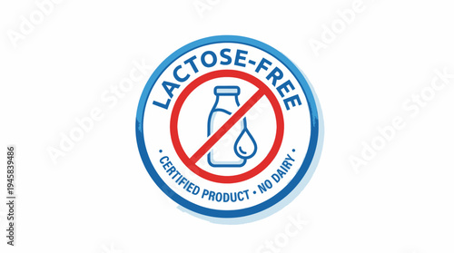 vector of a lactose free label 
