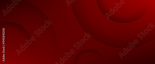 Elegant dark red vector background featuring layered 3D circles with soft shadows. A sophisticated, minimalist geometric design with a deep crimson gradient, perfect for luxury branding. eps 10