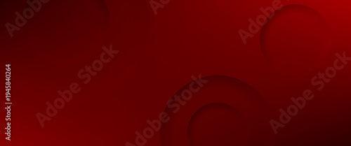 Elegant dark red vector background featuring layered 3D circles with soft shadows. A sophisticated, minimalist geometric design with a deep crimson gradient, perfect for luxury branding.