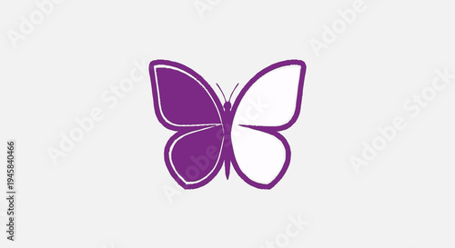 Purple Butterfly Logo Design Element.