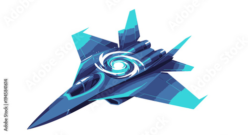 Futuristic Military Jet Aircraft Soaring Through the Sky