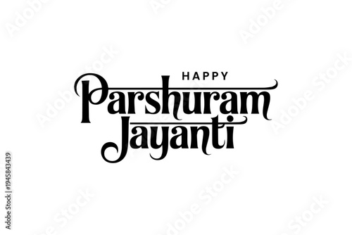 Happy Parshuram Jayanti Elegant Decorative Typography Design