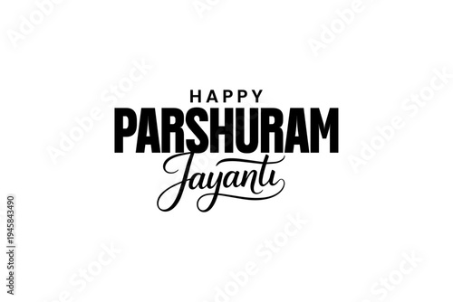 Happy Parshuram Jayanti Typography Design