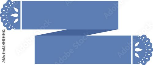 エレガントなレースのリボン　ブルー