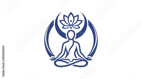 vector illustration of yoga meditation