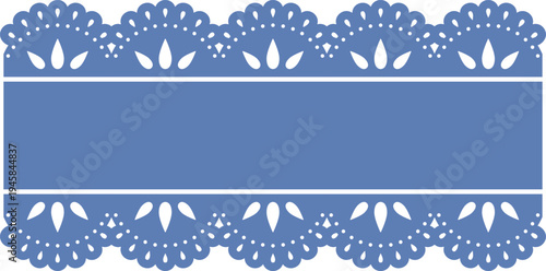 エレガントなレースのリボン　ブルー