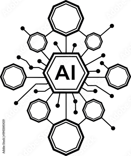 A 3d soccer ball vector illustration featuring a honeycomb pattern hexagon texture and scientific cell structure design isolated on a white background for a modern football web icon concept