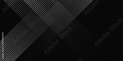black background with shiny diagonal lines wallpaper. vector line straight background eps10