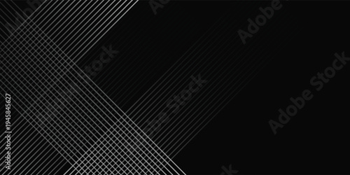 black background with shiny diagonal lines wallpaper. vector line straight background eps10