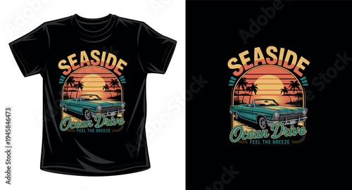 Car graphic vector art t-shirt design print template