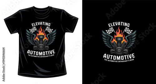 Car graphic vector art t-shirt design print template