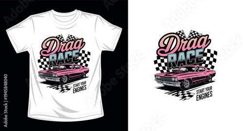 Car graphic vector art t-shirt design print template