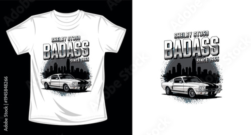 Car graphic vector art t-shirt design print template