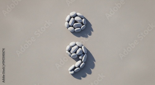 Blue Medication Pills Capsules Scattered on Light Background for Health and Medical Concepts perfect for World Semicolon Day