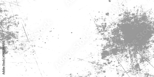 Grungy distressed white background with grey splatters and scratches grunge texture