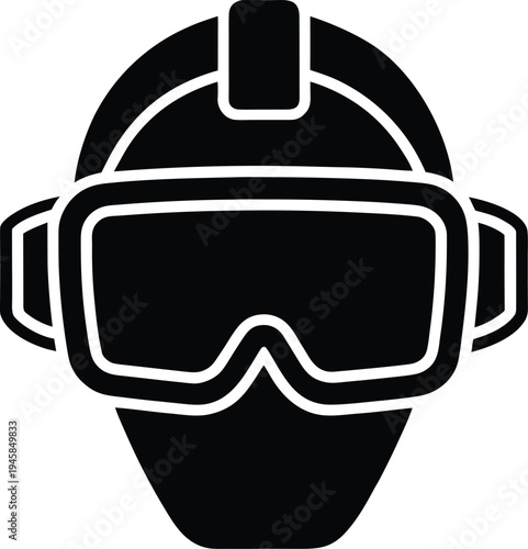 Virtual Reality VR Headset Silhouette Icon