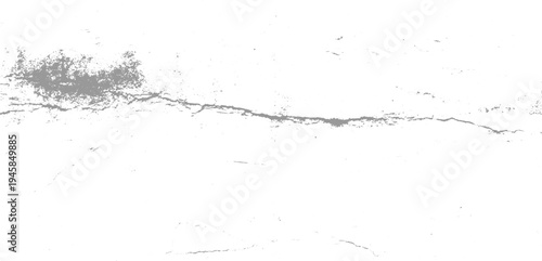 Grey textured abstract background with linear crack pattern and scattered dots white