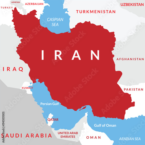 Background administrative map of Iran. Islamic Republic of Iran. Topographic map of Iran