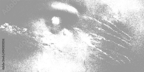 Abstract textured gray and white speckled pattern with soft cloud like formations and diagonal lines