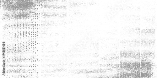 Grey textured background with scattered dots and text fragments