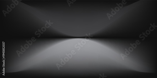 Abstract gradient podium background. Empty gray 3D studio background. Clean scene for product presentation mockup template. eps 10