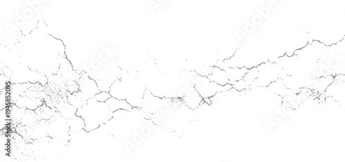 Fotografie Abstract pattern of fine grey cracks and dots on a white background texture