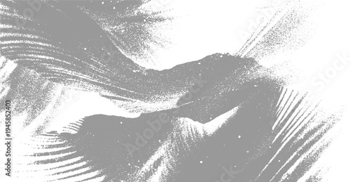 Abstract grey and white textured brush strokes with granular detail