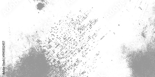 Grayscale distressed textured background with scattered dots and splotches white grunge