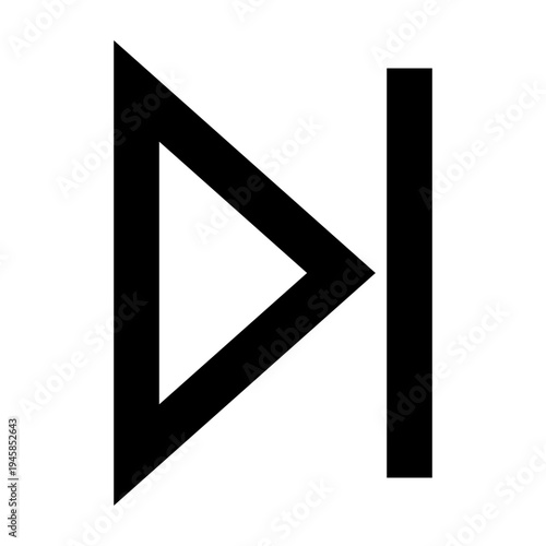 Caret bar right icon for expanding sections, proceeding forward, or toggling drawers. Ideal for apps, dashboards, or websites using black, sharp, bold, and minimal line-style UI navigation cues.