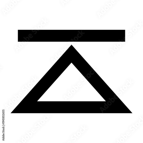 Caret bar up icon for collapsing sections, hiding dropdowns, or toggling drawers. Perfect for modern UI in apps, websites, and dashboards using bold, black, sharp, line-based visual direction.