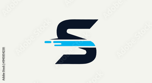 Stylized Letter S Logo Design Element.