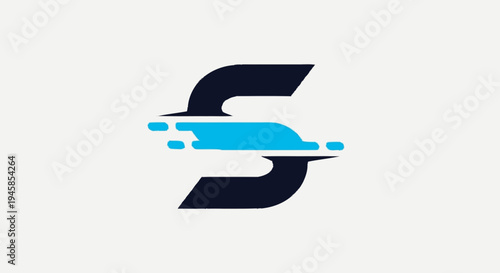 Stylized Letter S Logo Design Element.