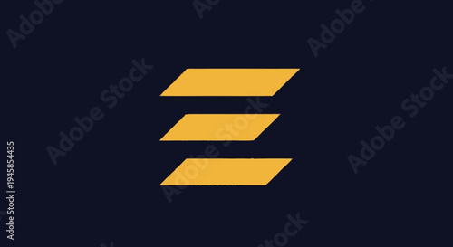 Three Yellow Parallelograms on Dark Background.