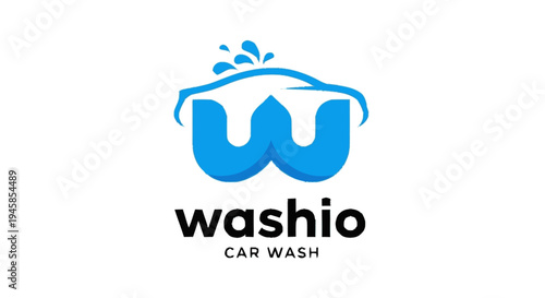 Washio Car Wash Logo Design Element.