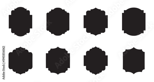 ramadan kareem set stylish frame, promotions and advertising baner, islamic frame vector illustration in arabic style. Vector mosque gate shape isolated on white.