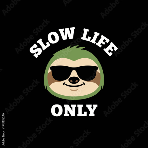 Sloth wearing sunglasses smiling face 1.