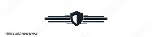 Abstract shield graphic illustration dark tone