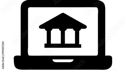 Online banking icon vector