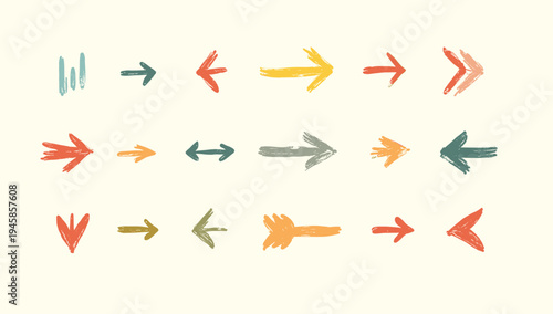A minimalist, textured illustration of orange arrows against a cream background. Perfect for representing direction, progress, or a sense of forward m