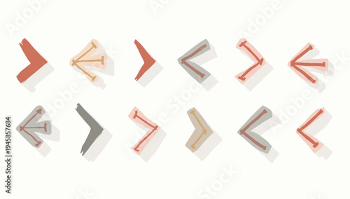 A minimalist composition featuring arrows pointing outwards, symbolizing growth and expansion. Ideal for illustrating business strategies or personal 