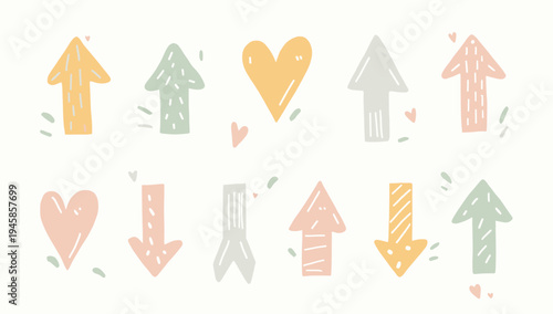 A gentle and playful background featuring illustrated hearts and shapes. Perfect for Valentine’s Day, love-themed content, or adding a touch of warmth