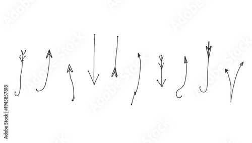 A minimalist illustration featuring two hand-drawn arrows pointing upwards. Ideal for concepts like growth, progress, and positive direction in market