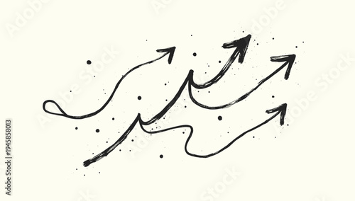 A serene and modern abstract image with a black ink stroke on a cream background. Ideal for minimalist designs, websites, or adding an artistic touch 