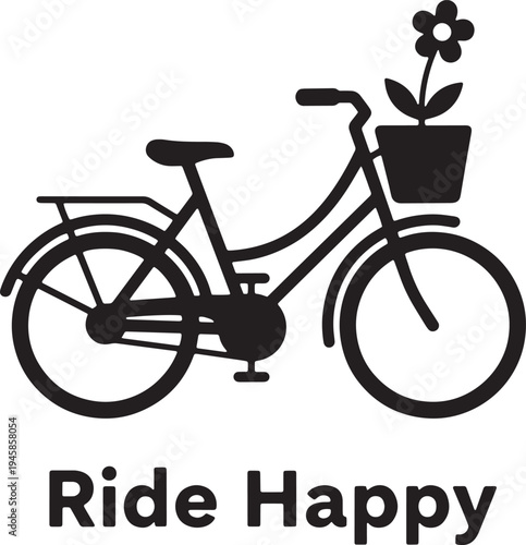 World Bicycle day vector silhouette on white background