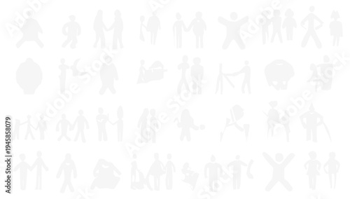 A minimalist image depicting figures connecting, suggesting teamwork and collaboration. Ideal for illustrating concepts of unity, partnership, and soc