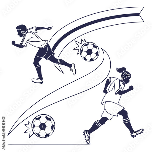 soccer player kicking ball