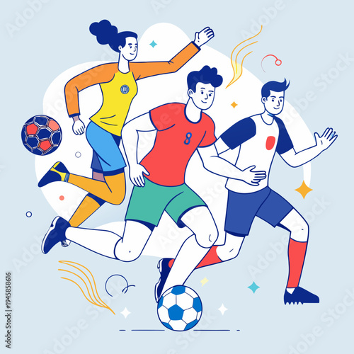 soccer player kicking ball