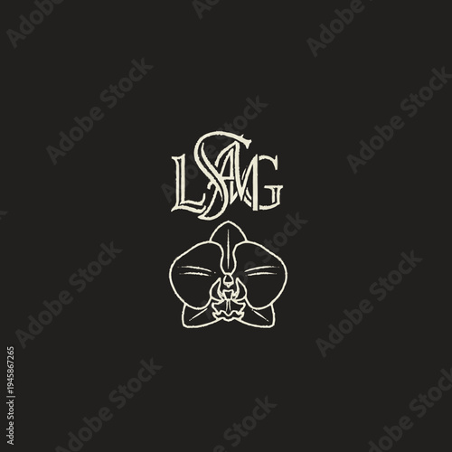 LSMG Logo Design with Flower Illustration.