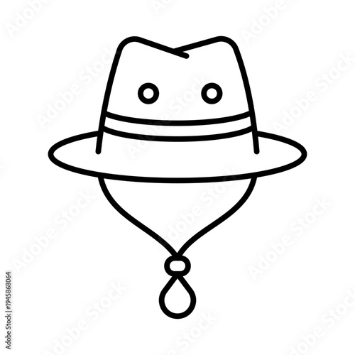ranger hat line icon